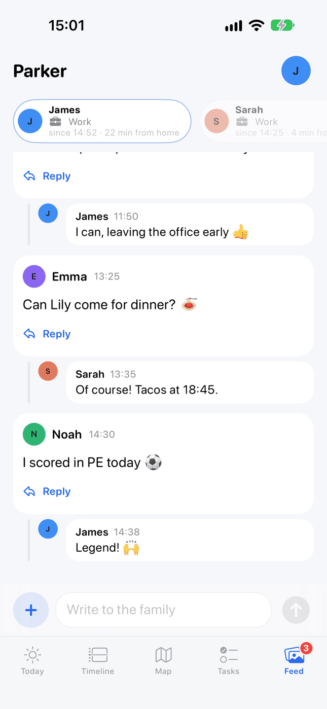 Screenshot: Feed